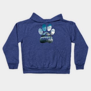 Dog Dramabite Double Exposure Dog Paws Kids Hoodie